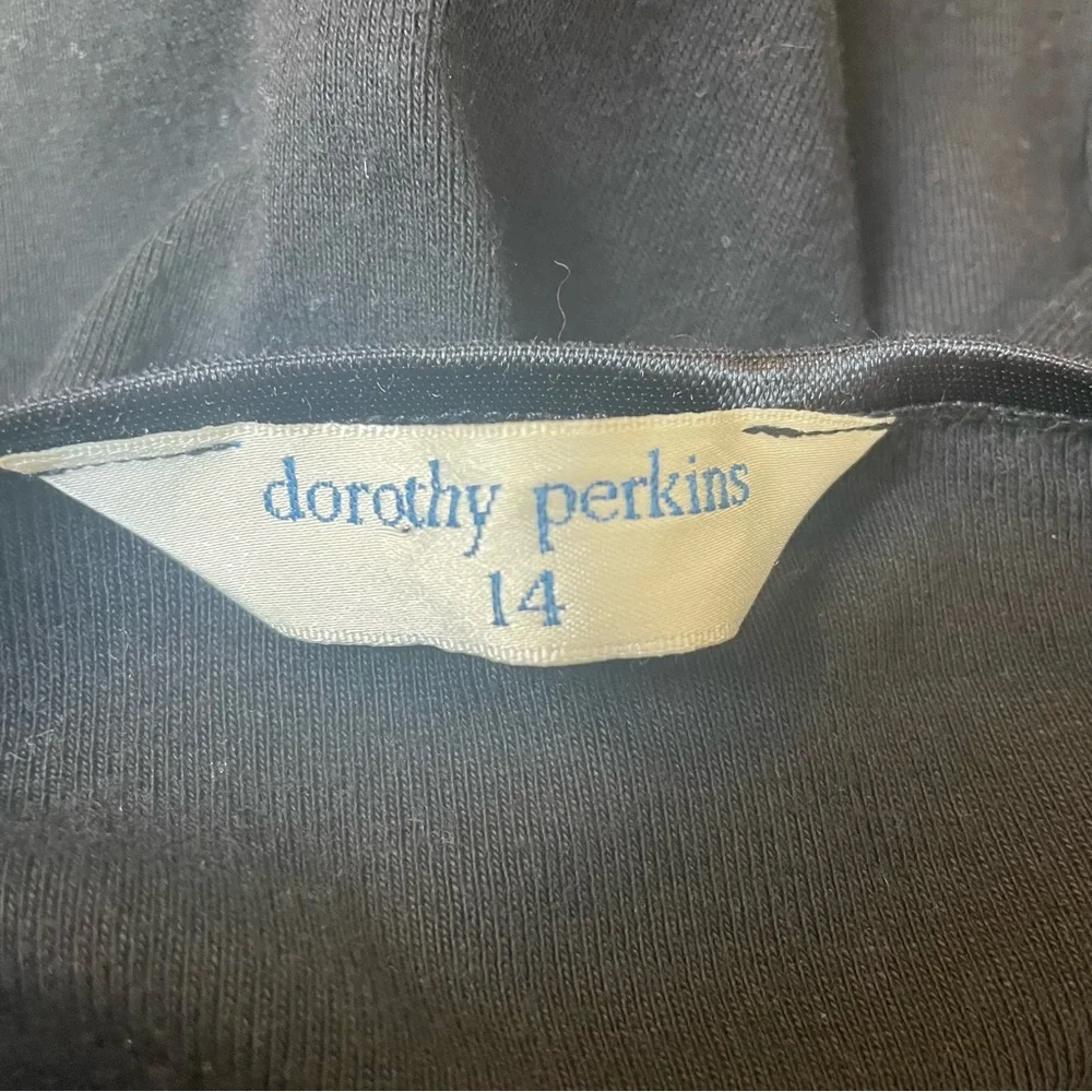 dorothy perkins Size 14 floral cardigan black long sleeves vintage y2k Red Trim - Picture 13 of 15